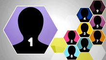 Load image into Gallery viewer, HEXAGON - FROM 1 TO 9 PEOPLE ON SCREEN