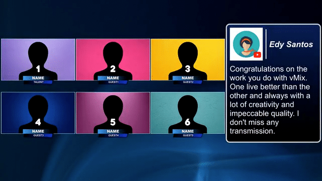 PRESET 6 PEOPLE ON THE SCREEN